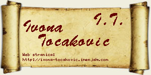 Ivona Točaković vizit kartica